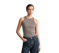 T-Shirt MARC O'POLO DENIM "aus reinem Organic Cotton", Damen, Gr. XL, medium braun, Obermaterial: 95% Baumwolle, 5% Elasthan, gestreift, slim fit, Rundhals, Shirts T-Shirt (23928749-XL) medium braun