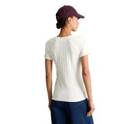 T-Shirt MARC O'POLO DENIM "aus reiner Bio-Baumwolle", Damen, Gr. L, weiß (silky weiß), Obermaterial: 100% Baumwolle, unifarben, Basic, slim fit, Rundhals, Shirts T-Shirt (26804449-L) silky weiß