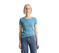 T-Shirt MARC O'POLO DENIM "aus reiner Bio-Baumwolle", Damen, Gr. XL, medium blau, Obermaterial: 100% Baumwolle, unifarben, Basic, slim fit, Rundhals, normaler Saum, Shirts T-Shirt (18667322-XL) medium