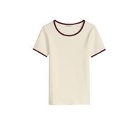 T-Shirt MARC O'POLO DENIM "aus reiner Bio-Baumwolle", Damen, Gr. XL, sanftes weiß, Obermaterial: 100% Baumwolle, unifarben, Basic, slim fit, Rundhals, normaler Saum, Shirts T-Shirt (78532822-XL) sanft