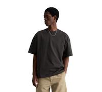 T-Shirt MARC O'POLO DENIM "aus schwerem Bio-Baumwoll-Jersey", Jungen, Gr. XL, broken graphite, Obermaterial: 100% Baumwolle, unifarben, Basic, oversize, normaler Saum, Shirts T-Shirt (11352834-XL) bro