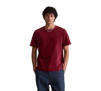 T-Shirt MARC O'POLO DENIM "aus softem Frottee-Cord", Herren, Gr. L, deep burgundy, Obermaterial: 100% Baumwolle, unifarben, Basic, relaxed fit, Rundhals, Shirts T-Shirt (27967820-L) deep burgundy