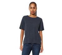 T-Shirt MARC O'POLO DENIM "aus softer Bio-Baumwolle", Damen, Gr. S, blau (navy teal), Obermaterial: 100% Baumwolle, unifarben, Basic, loose fit, Rundhals, normaler Saum, Shirts T-Shirt (46722037-S) na