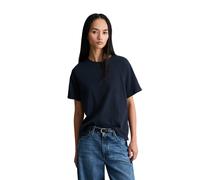 Marc O'Polo Denim T-Shirt Damen – Bio-Baumwolle, Rundhals, Label-Detail, Marine, XS