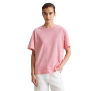 Marc OߴPolo Denim Damen T-Shirt aus Bio-Baumwolle gestreift, Rosa (Medium Pink Multi 01), M
