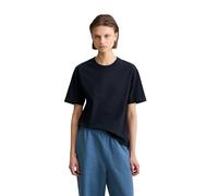 T-Shirt MARC O'POLO DENIM, Damen, Gr. S, schwarz (blau depths), Single Jersey, Obermaterial: 100% Baumwolle, regular fit normal, Rundhals, Shirts T-Shirt, regular aus Organic Cotton (30926460-S) blau