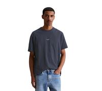 T-Shirt MARC O'POLO DENIM, Herren, Gr. M, blau (dunkelblau), Jersey, Obermaterial: 100% Baumwolle, Shirts T-Shirt, mit Labeling vorne mittig (43159924-M) dunkelblau