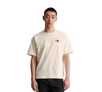 T-Shirt MARC O'POLO DENIM "mit großem Rückenprint", Herren, Gr. XL, beige (silky weiß), Obermaterial: 100% Baumwolle, unifarben, Basic, relaxed fit, Rundhals, normaler Saum, Shirts T-Shirt (48380816-X