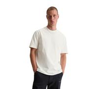 T-Shirt MARC O'POLO DENIM, Damen, Gr. XXL, weiß (silky weiß), Jersey, Obermaterial: 100% Baumwolle, relaxed fit normal, Rundhals, Shirts T-Shirt, relaxed aus schwerem Bio-Baumwoll-Jersey (72114639-XXL