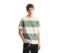 T-Shirt MARC O'POLO DENIM "mit Cut-&-Sew-Blockstreifen", Herren, Gr. S, light grün, Obermaterial: 100% Baumwolle, gestreift, Basic, relaxed fit, Rundhals, Shirts T-Shirt (48907225-S) light grün
