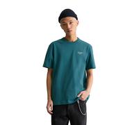 T-Shirt MARC O'POLO DENIM "mit Rückenprint", Damen, Gr. L, north sea, Obermaterial: 100% Baumwolle, unifarben, Basic, relaxed fit, Rundhals, normaler Saum, Shirts T-Shirt (75801216-L) north sea