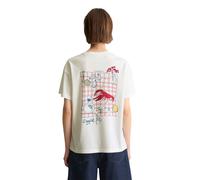 T-Shirt MARC O'POLO DENIM "aus Basic Single Jersey", Damen, Gr. XXL, silky weiß, Obermaterial: 100% Baumwolle, unifarben, Basic, regular fit, Rundhals, normaler Saum, Shirts T-Shirt (86381368-XXL) sil