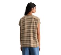 T-Shirt MARC O'POLO DENIM "aus Baumwoll-Single-Jersey", Damen, Gr. S, medium braun, Obermaterial: 100% Baumwolle, gestreift, Basic, relaxed fit, Rundhals, normaler Saum, Shirts T-Shirt (16608343-S) me
