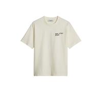 Marc O'Polo Denim Herren T-Shirt, kurzarm - Rundhals, Front + Back Print Lobster, Relaxed Fit Weiß (Silky White) L