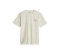 Marc O'Polo Denim Herren T-Shirt, kurzarm - Rundhals, Front + Back Print, Relaxed Fit Weiß (Silky White) L