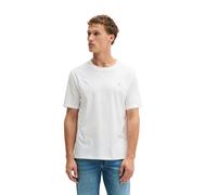 Marc O'Polo Herren T-Shirt B21222051068, aus Bio-Baumwolle, Rundhalsausschnitt, Weiß, L