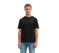 T-Shirt MARC O'POLO, Herren, Gr. M (50), schwarz, Jersey, Obermaterial: 100% Baumwolle, Basic, Rundhals, Shirts T-Shirt, Logo-T-Shirt aus Bio-Baumwolle (39000621-M) schwarz