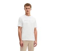 T-Shirt MARC O'POLO, Herren, Gr. XL (54), weiß, Jersey, Obermaterial: 100% Baumwolle, Basic, Rundhals, Shirts T-Shirt, klassisches Logo-T-Shirt (63390129-XL) weiß