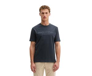 T-Shirt MARC O'POLO, Herren, Gr. XXXL (58), blau (schwarz night), Jersey, Obermaterial: 100% Baumwolle, Basic, Rundhals, Shirts T-Shirt, klassisches Logo-T-Shirt (76764318-XXXL) schwarz night