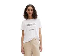 T-Shirt MARC O'POLO "mit angeschnittenen Ärmeln", Damen, Gr. M, weiß, Obermaterial: 52% Baumwolle, 48% Viskose, bedruckt, Basic, loose fit, Shirts T-Shirt (78663457-M) weiß