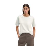 T-Shirt MARC O'POLO "mit aufgesetzter Satin-Tasche", Damen, Gr. S, airy blau, Obermaterial: 100% Baumwolle, unifarben, Basic, loose fit, Rundhals, normaler Saum, Shirts T-Shirt (30522239-S) airy blau