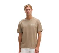 T-Shirt MARC O'POLO "mit beidseitigen Insektenprints", Herren, Gr. L, beige (charleston gray), Obermaterial: 100% Baumwolle, unifarben, loose fit, Shirts T-Shirt (36487253-L) charleston gray