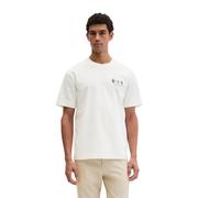 T-Shirt MARC O'POLO, Jungen, Gr. M, weiß (egg weiß), Jersey, Obermaterial: 100% Baumwolle, loose fit normal, Rundhals, Shirts T-Shirt, loose fit mit beidseitigen Insektenprints (38927214-M) egg weiß