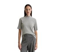 T-Shirt MARC O'POLO "mit Glitzergarn", Damen, Gr. S, griffin, Obermaterial: 70% Viskose, 14% Metall, 14% Polyamid, 2% Elasthan, unifarben, Basic, regular fit, Shirts T-Shirt (69396540-S) griffin