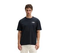 T-Shirt MARC O'POLO "mit maritimem Rückenprint", Jungen, Gr. XL, schwarz navy, Obermaterial: 100% Baumwolle, unifarben, Basic, loose fit, Rundhals, Shirts T-Shirt (51170649-XL) schwarz navy