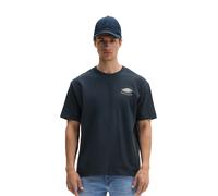 T-Shirt MARC O'POLO, Herren, Gr. XL, schwarz navy, Jersey, Obermaterial: 100% Baumwolle, loose fit normal, Rundhals, Shirts T-Shirt, loose mit maritinem Rückenprint (83569833-XL) schwarz navy