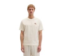 T-Shirt MARC O'POLO "mit saisonalem Rückenprint", Herren, Gr. 3XL, beige (silky weiß), Obermaterial: 100% Baumwolle, unifarben, Basic, relaxed fit, Rundhals, normaler Saum, Shirts T-Shirt (15399328-XX