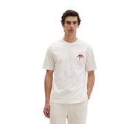 T-Shirt MARC O'POLO "mit saisonalem Rückenprint", Herren, Gr. 3XL, weiß (silky weiß), Obermaterial: 100% Baumwolle, unifarben, Basic, relaxed fit, Rundhals, normaler Saum, Shirts T-Shirt (36255352-XXX