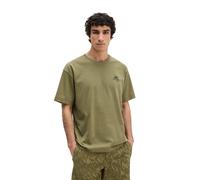 T-Shirt MARC O'POLO "mit saisonalem Rückenprint", Herren, Gr. M, grün (fresh seaweed), Obermaterial: 100% Baumwolle, unifarben, Basic, relaxed fit, Rundhals, normaler Saum, Shirts T-Shirt (35401463-M)