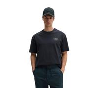 T-Shirt MARC O'POLO "mit Seafood-Rückenprint", Herren, Gr. 3XL, schwarz (schwarz navy), Obermaterial: 100% Baumwolle, unifarben, Basic, loose fit, Rundhals, Shirts T-Shirt (42135130-XXXL) schwarz navy