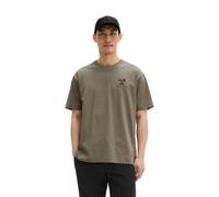 T-Shirt MARC O'POLO "mit sommerlichem Rückenprint", Herren, Gr. 3XL, braun (saddle gray), Obermaterial: 100% Baumwolle, unifarben, Basic, loose fit, Rundhals, normaler Saum, Shirts T-Shirt (85670313-X