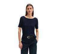 Marc O'Polo Damen T-Shirt B01226151399 aus Organic-Cotton-Slub-Jersey, Marine Größe M