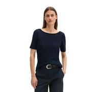 T-Shirt MARC O'POLO "mit U-Boot-Ausschnitt" Gr. XXS, blau Damen Shirts (67586762-XXS) blau