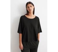 T-Shirt MARC O'POLO "MIX & MATCH", Damen, Gr. L, schwarz, Single Jersey, Obermaterial: 100% Baumwolle, relaxed fit hüftlang, Rundhals, Shirts T-Shirt, Rundhals-Ausschnitt, Kurzarm, Pure Cotton, Single