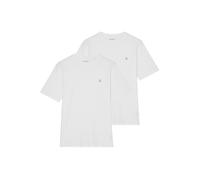 Marc O'Polo Herren T-Shirt, 2er Pack - Small-Logo, Regular Fit, Baumwolle, uni Weiß / 2XL XXL Weiß