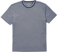 Marvelis Herren T-Shirt Casual Fit Rundhals Einfarbig Dunkelblau, Größe:L