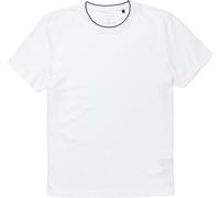 Marvelis Herren T-Shirt Casual Fit Rundhals Einfarbig Weiß, Größe:XL