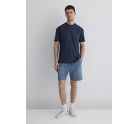 T-Shirt MAVI "LOGO EMBROIDERY TEE", Herren, Gr. M, total eclipse, 100% Baumwolle, normal lang, Rundhals, Shirts T-Shirt, Logo Tee (30699938-M) total eclipse