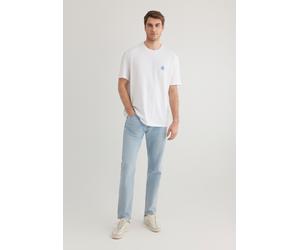 T-Shirt MAVI "LOGO EMBROIDERY TEE", Herren, Gr. XXL, weiß, 100% Baumwolle, bedruckt, normal, Rundhals, Shirts T-Shirt, Logo Tee (59473268-XXL) weiß