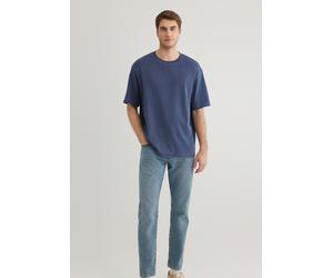 T-Shirt MAVI "SHORT SLEEVE TEE", Damen, Gr. M, blau (schwarz iris), 100% Baumwolle, unifarben, normal, Rundhals, Shirts T-Shirt, Basic Tee (23813840-M) schwarz iris