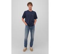 T-Shirt MAVI "SHORT SLEEVE TEE", Herren, Gr. L, blau (collegiate blau), 100% Baumwolle, bedruckt, normal, Rundhals, Shirts T-Shirt, Basic Tee (58335648-L) collegiate blau
