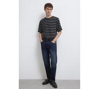 T-Shirt MAVI "STRIPE TEE", Herren, Gr. L, schwarz-weiß (schwarz), 82% Baumwolle, 18% Viskose, normal normal, Rundhals, Shirts T-Shirt, T-Shirt mit Streifen (51582428-L) schwarz
