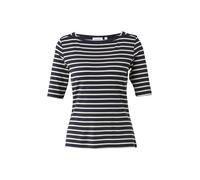 comma - T-Shirt blau|creme - Gr. - 42