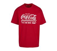 T-Shirt MERCHCODE "Merchcode Coca Cola Enjoy Coke Oversize Tee", Herren, Gr. L, cityrot, 100% Baumwolle, bedruckt, oversize, Rundhals, Shirts T-Shirt (69628329-L) cityrot