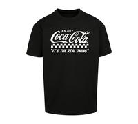 T-Shirt MERCHCODE "Merchcode Coca Cola Enjoy Coke Oversize Tee", Herren, Gr. M, schwarz, 100% Baumwolle, bedruckt, oversize, Rundhals, Shirts T-Shirt (19286440-M) schwarz