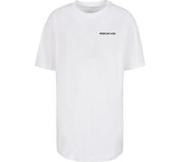 T-Shirt MERCHCODE "Merchcode Damen Ladies Break The Rules Oversized Boyfriend Tee", Damen, Gr. 3XL, weiß, 100% Baumwolle, bedruckt, oversize, Rundhals, Shirts T-Shirt (96526207-XXXL) weiß